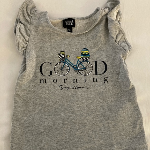 ARMANI Girl Grey Top Size 6